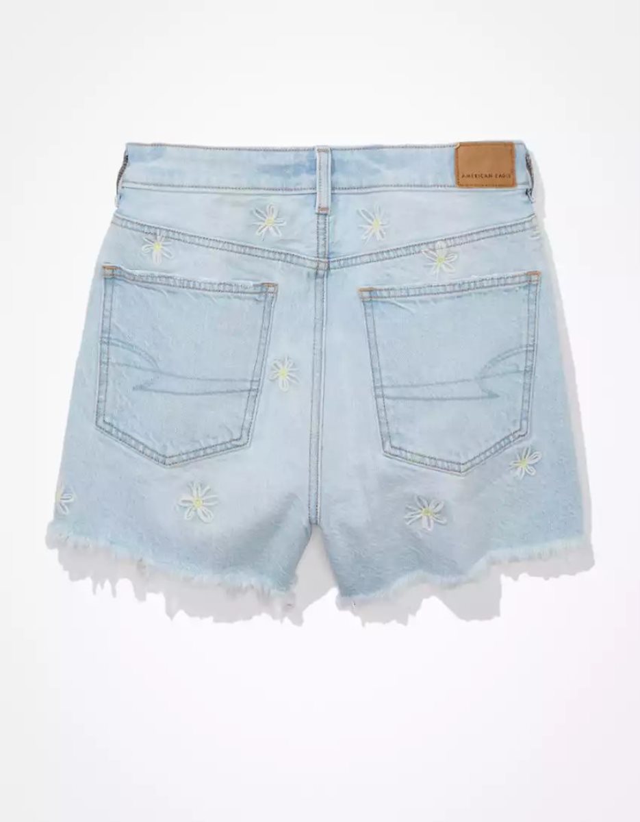 Shorts American Eagle AE Denim Mom Indigo Clair Femme | MRH-02639916